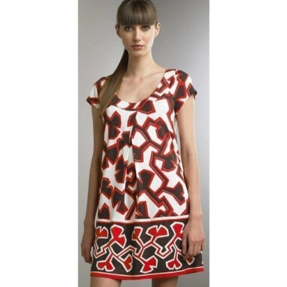 Diane Von Furstenberg DVF Silk Print Shift Dress - Picture 1 of 9